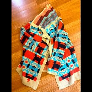 Aztec print cardigan